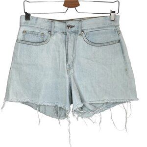 Quiksilver Womens Light Wash Cotton Frayed hem Denim Shorts Size 27